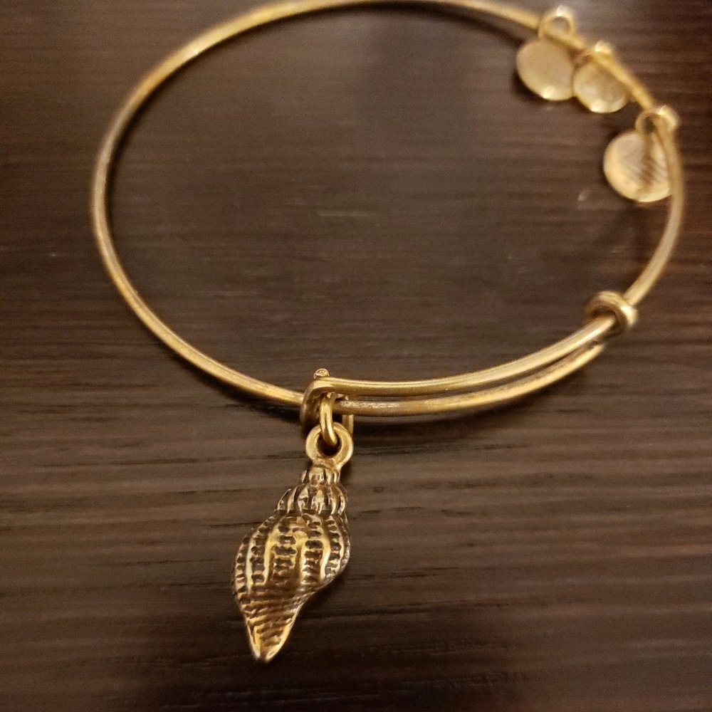 Alex and Ani - Gold Shell Charm Bracelet